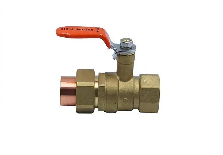 Copper Sleeve Weld Connection Brass Ball Valve
