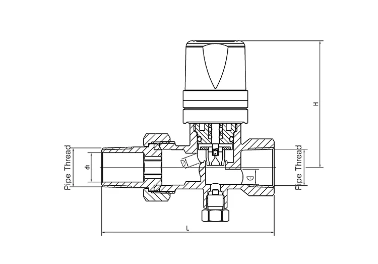 Floor Heating Pipe Integrated Flow Control Valve